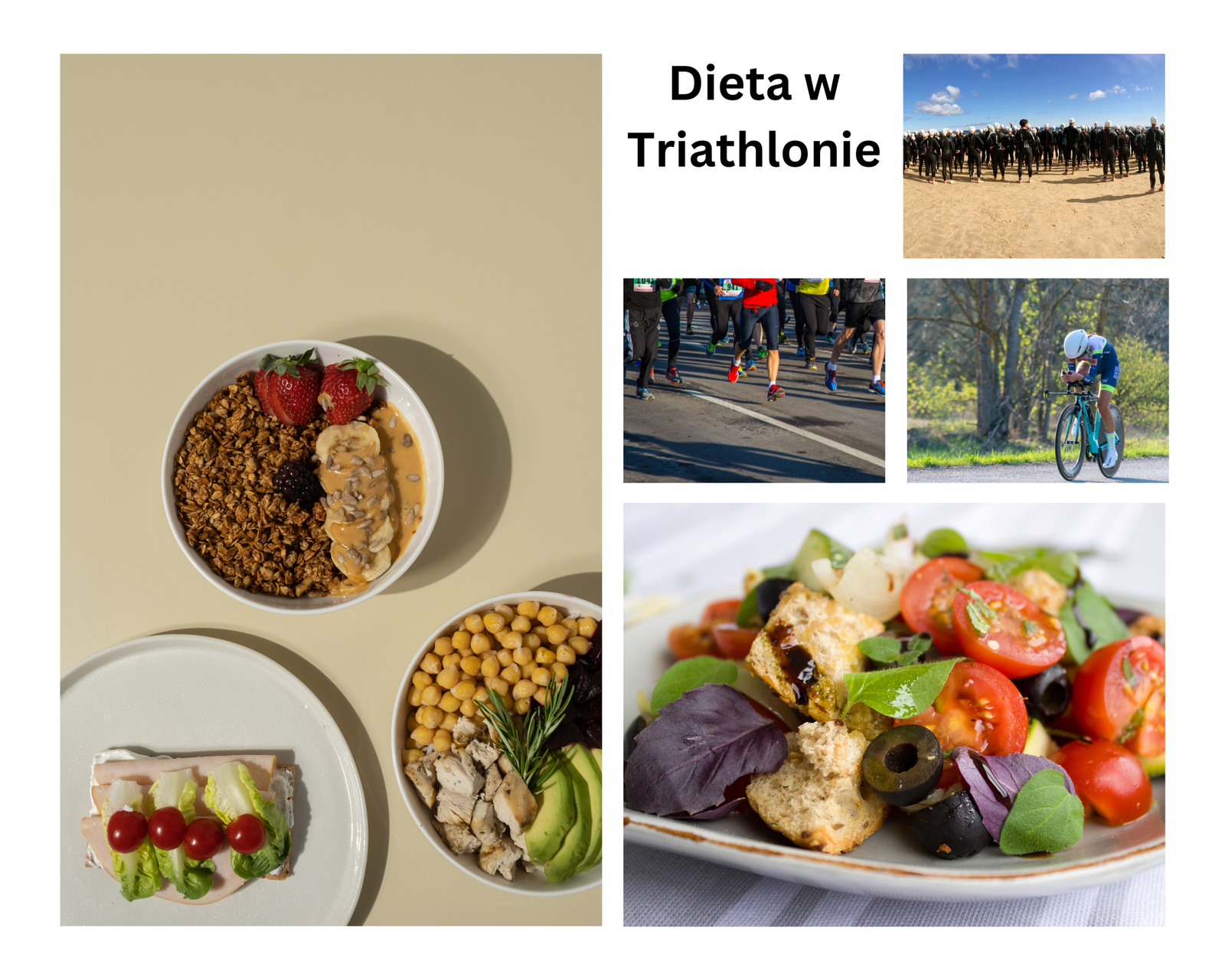Zdjęcia zdrowego pożywienia dla triathlonistów