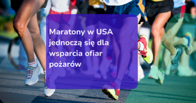 Maratony w USA jednoczą się dla wsparcia ofiar pożarów