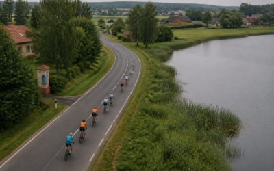 Międzynarodowe zawody triathlonu maj 2026 — ilustracja AI