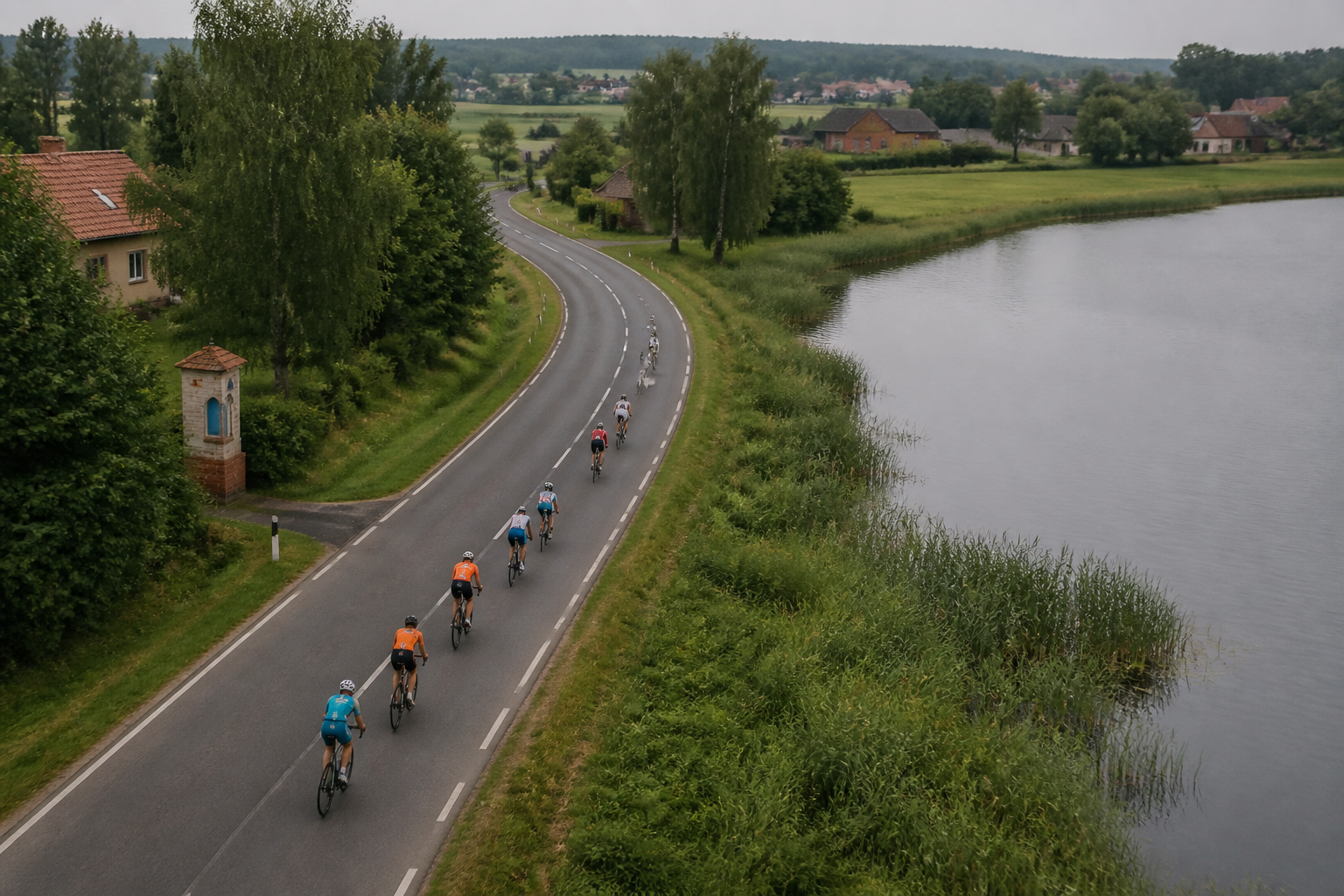 Międzynarodowe zawody triathlonu maj 2026 — ilustracja AI