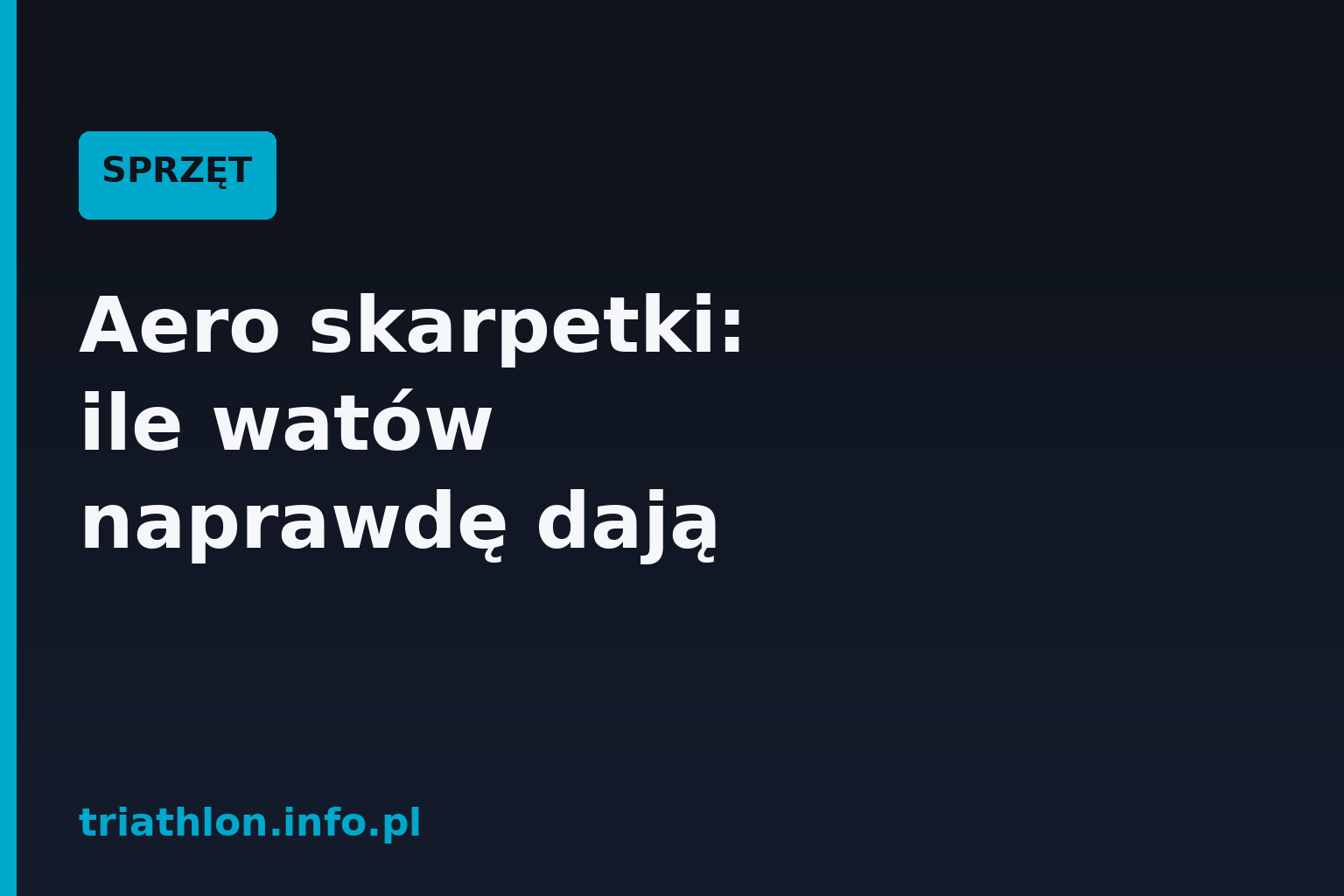 Aero skarpetki: ile watów oszczędzasz na triathlonie