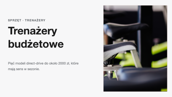 Rower osadzony na trenazerze direct-drive