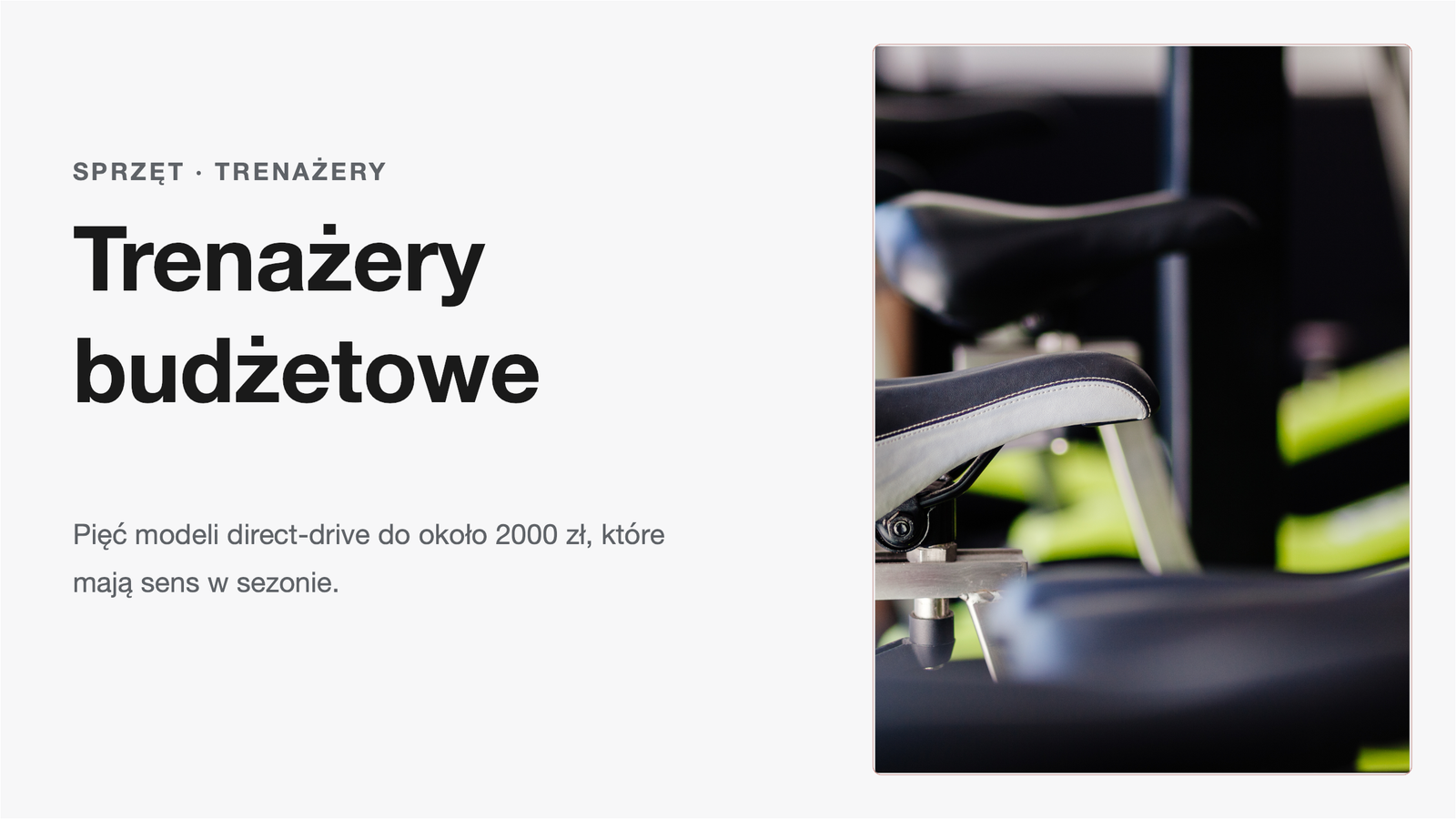 Trenażery budżetowe 2026: pięć direct-drive do 2000 zł