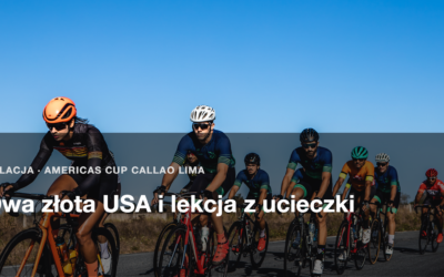 Grupa kolarzy na szosie w slonecznym dniu