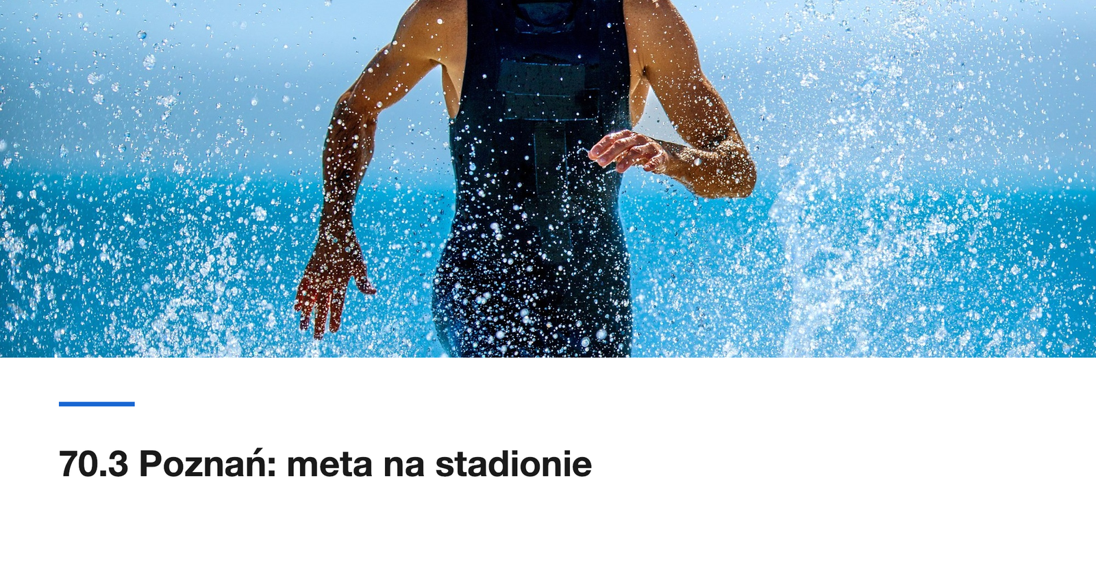 IRONMAN 70.3 Poznań 2026: meta na Enea Stadionie, 1574 zawodników i sloty na MŚ