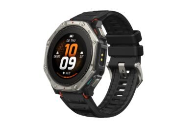 Zegarek Amazfit T-Rex Dual Solar z tytanową ramką
