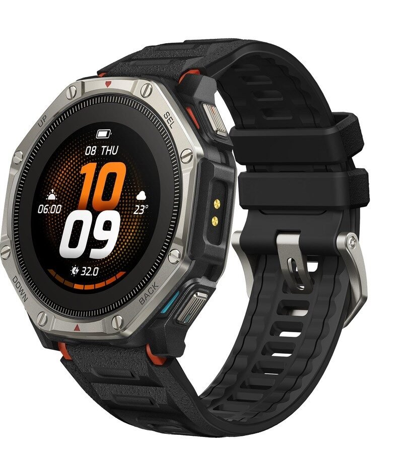 Zegarek Amazfit T-Rex Dual Solar z tytanową ramką