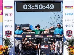 Hayden Wilde na mecie mistrzostw świata IRONMAN 70.3 w Nicei