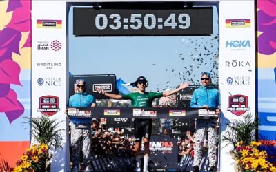 Hayden Wilde na mecie mistrzostw świata IRONMAN 70.3 w Nicei