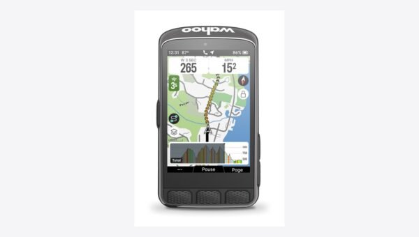 Licznik rowerowy Wahoo ELEMNT ACE z mapą na ekranie